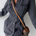 Arolora long-sleeve-button-down-waisted-denim-dress