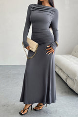 Long Sleeve Pack Hip Maxi Dress