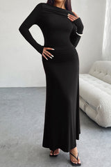 Long Sleeve Pack Hip Maxi Dress