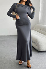 Long Sleeve Pack Hip Maxi Dress
