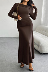 Long Sleeve Pack Hip Maxi Dress
