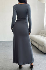 Long Sleeve Pack Hip Maxi Dress