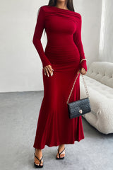 Long Sleeve Pack Hip Maxi Dress
