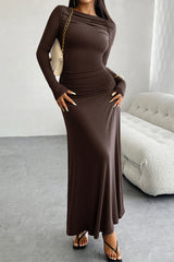 Long Sleeve Pack Hip Maxi Dress
