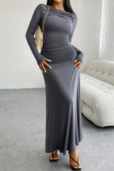 Long Sleeve Pack Hip Maxi Dress