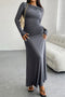 Long Sleeve Pack Hip Maxi Dress