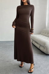 Long Sleeve Pack Hip Maxi Dress