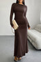 Long Sleeve Pack Hip Maxi Dress