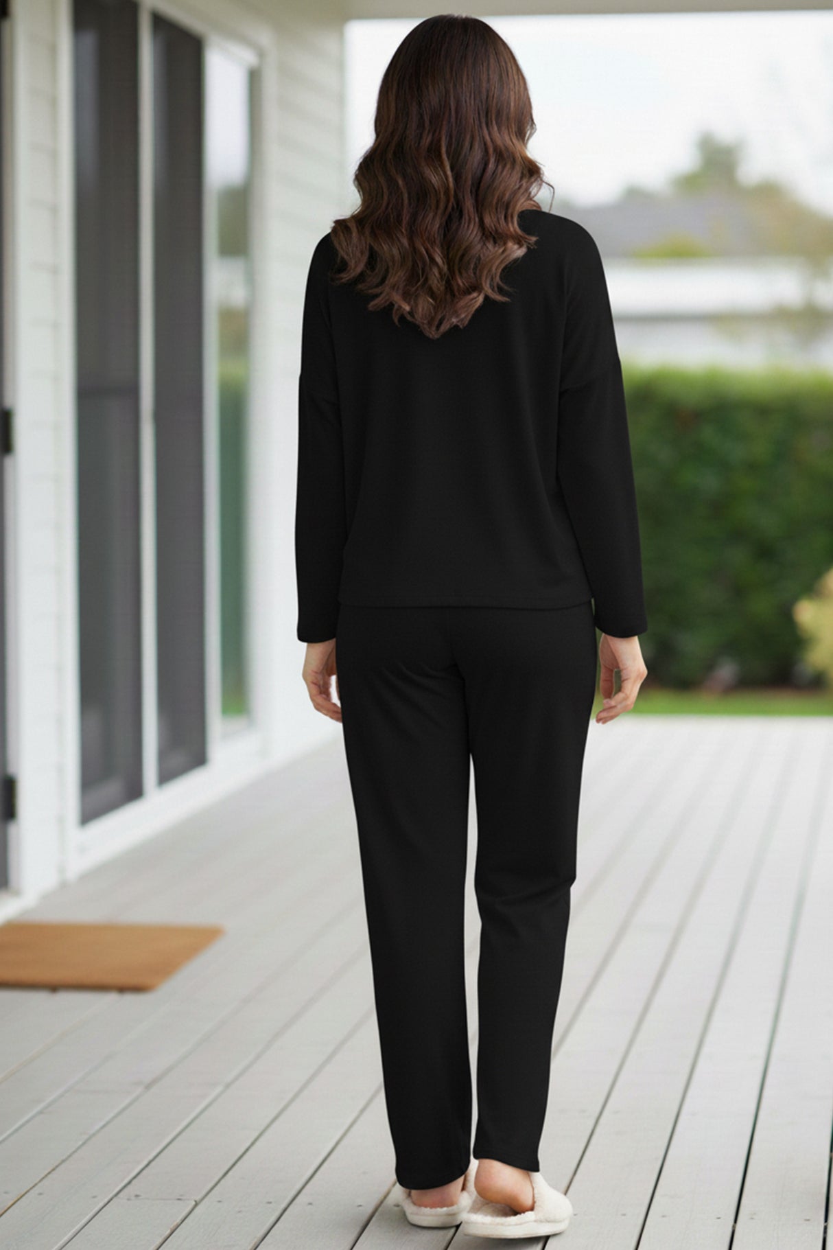 Long Sleeve Pullover Harem Pants Set