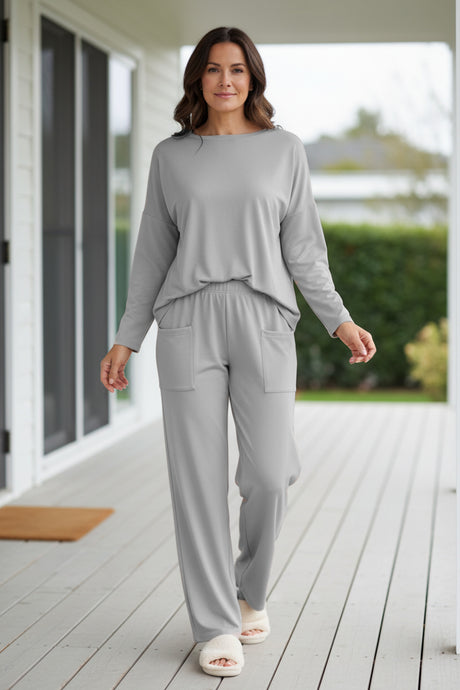 Long Sleeve Pullover Harem Pants Set