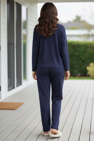 Long Sleeve Pullover Harem Pants Set