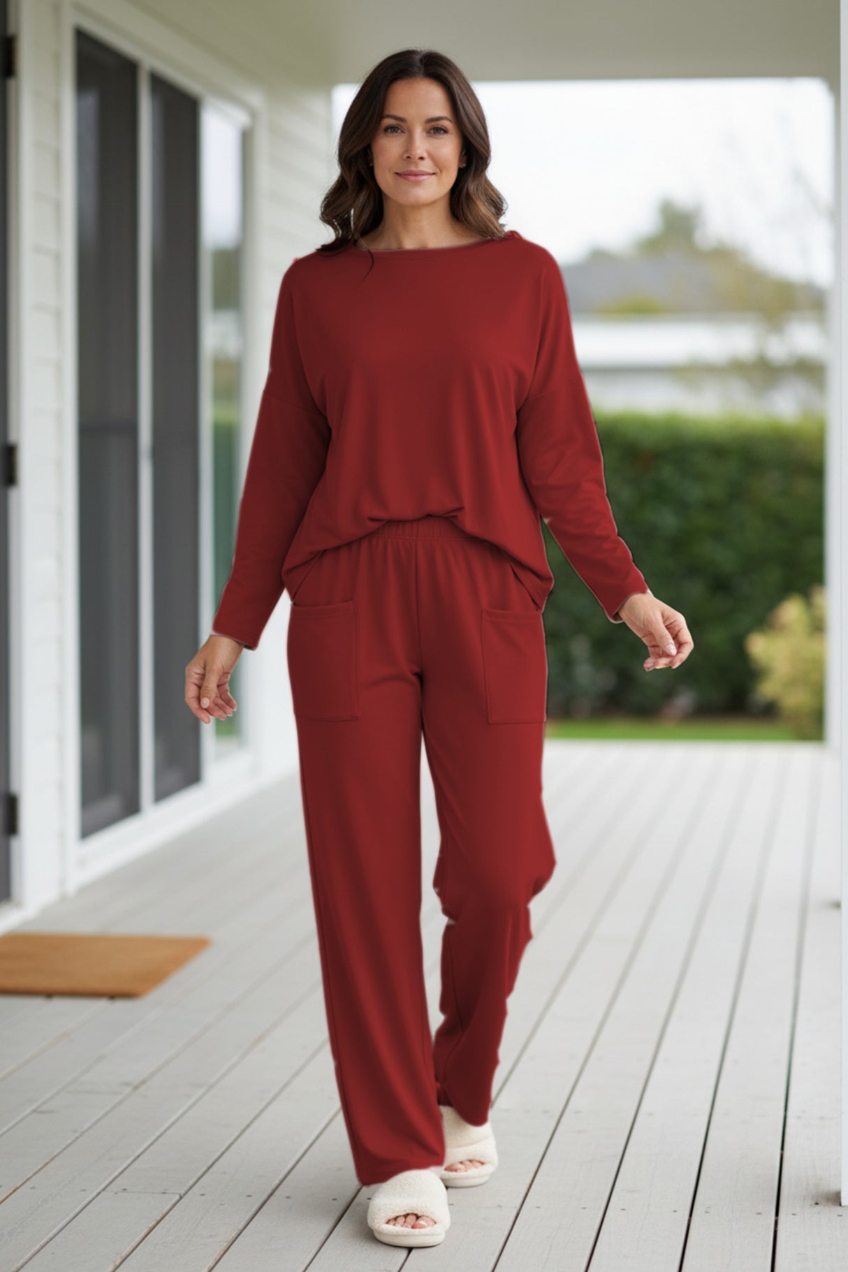 Long Sleeve Pullover Harem Pants Set