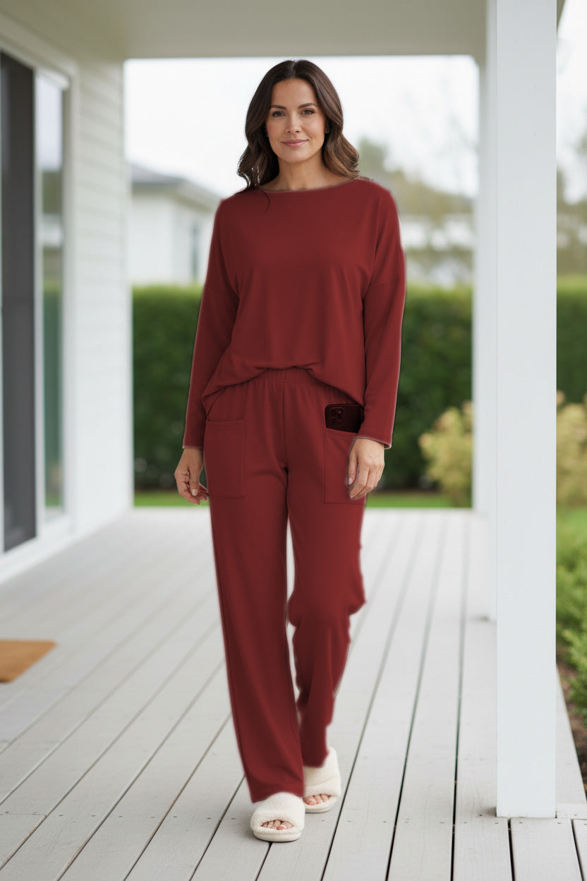 Long Sleeve Pullover Harem Pants Set