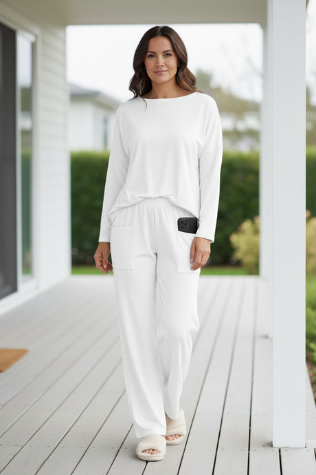 Long Sleeve Pullover Harem Pants Set