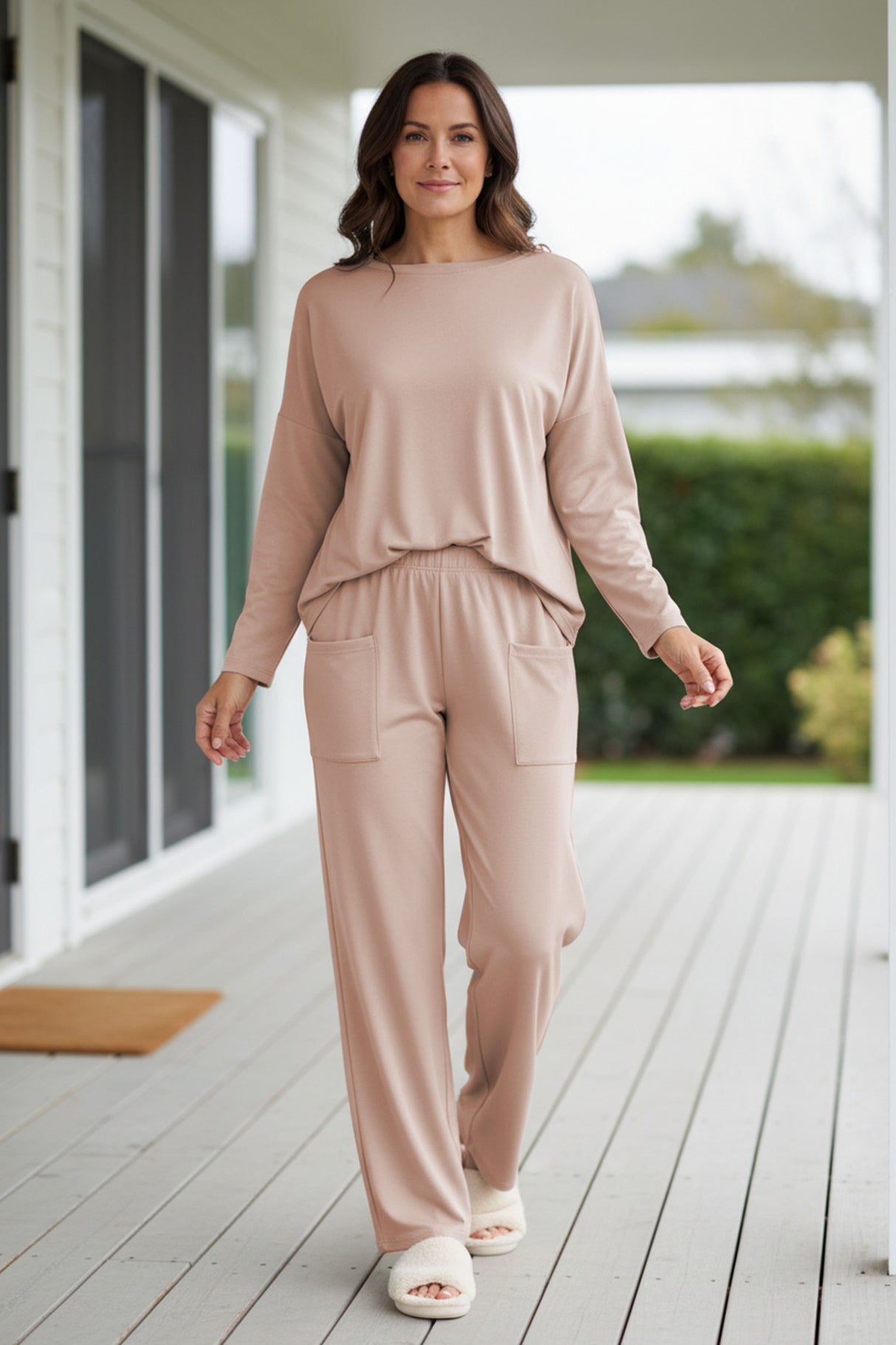 Long Sleeve Pullover Harem Pants Set