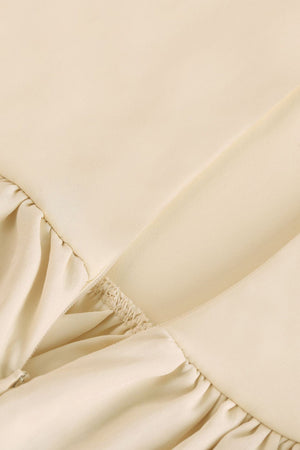 Low Cut Ruched Cotton Tank Top