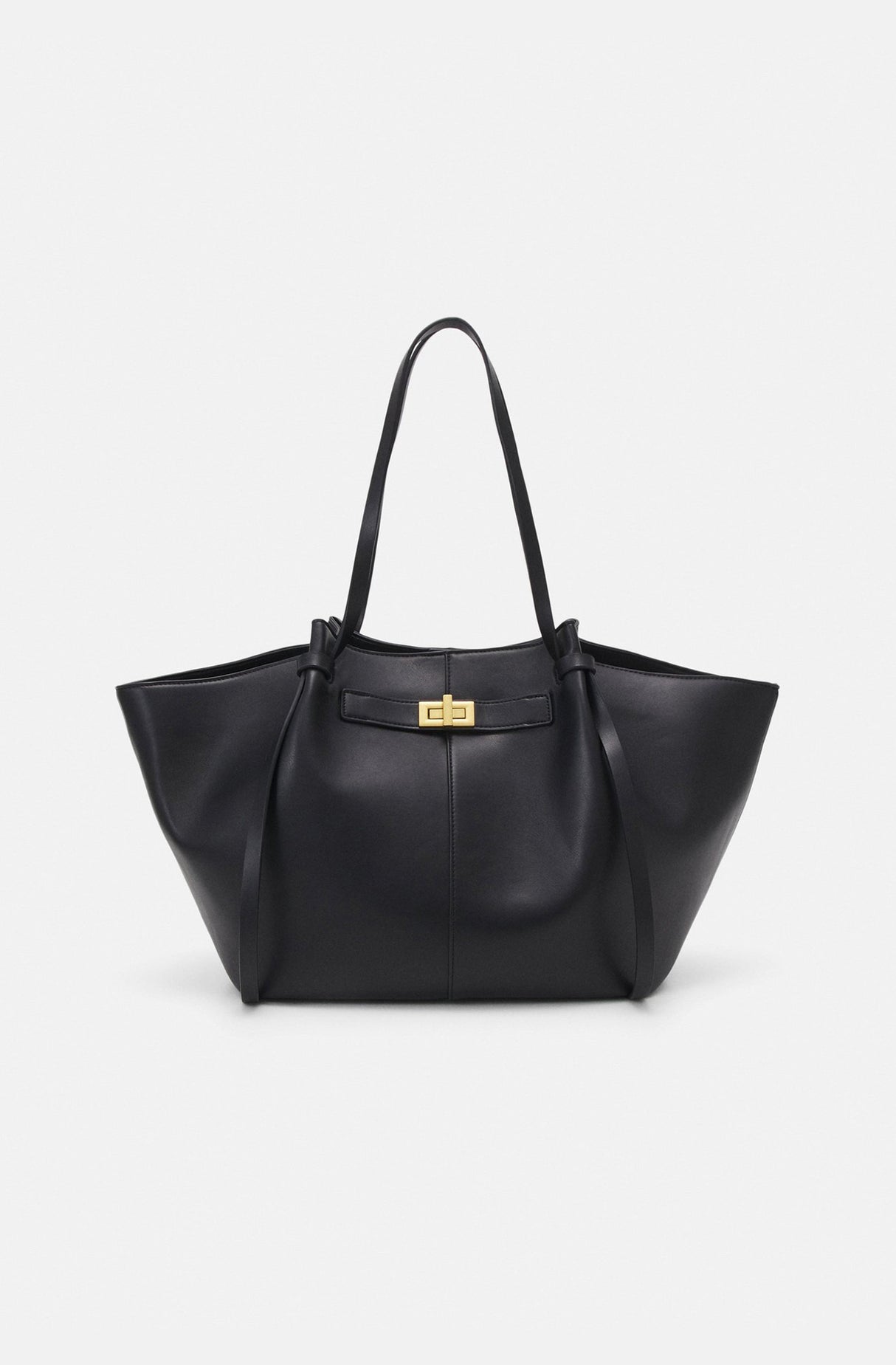 Minimalist Bat-shaped Leather Tote Bag