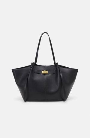 Minimalist Bat-shaped Leather Tote Bag