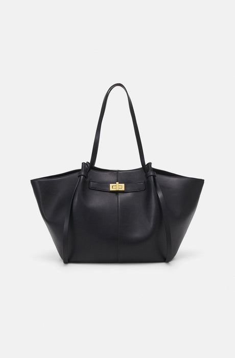 Minimalist Bat-shaped Leather Tote Bag