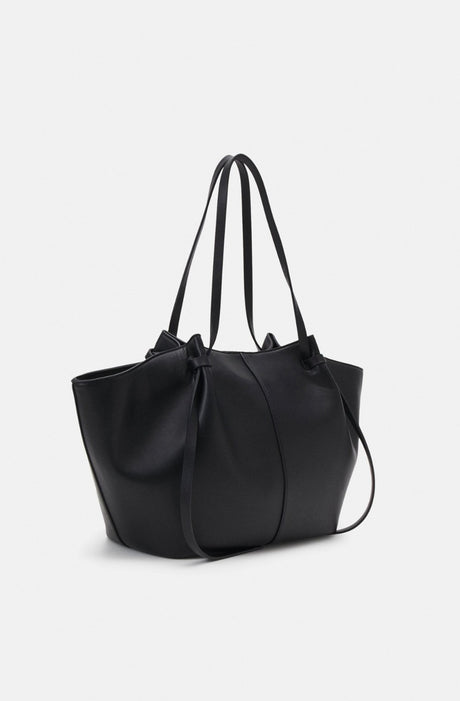 Minimalist Bat-shaped Leather Tote Bag
