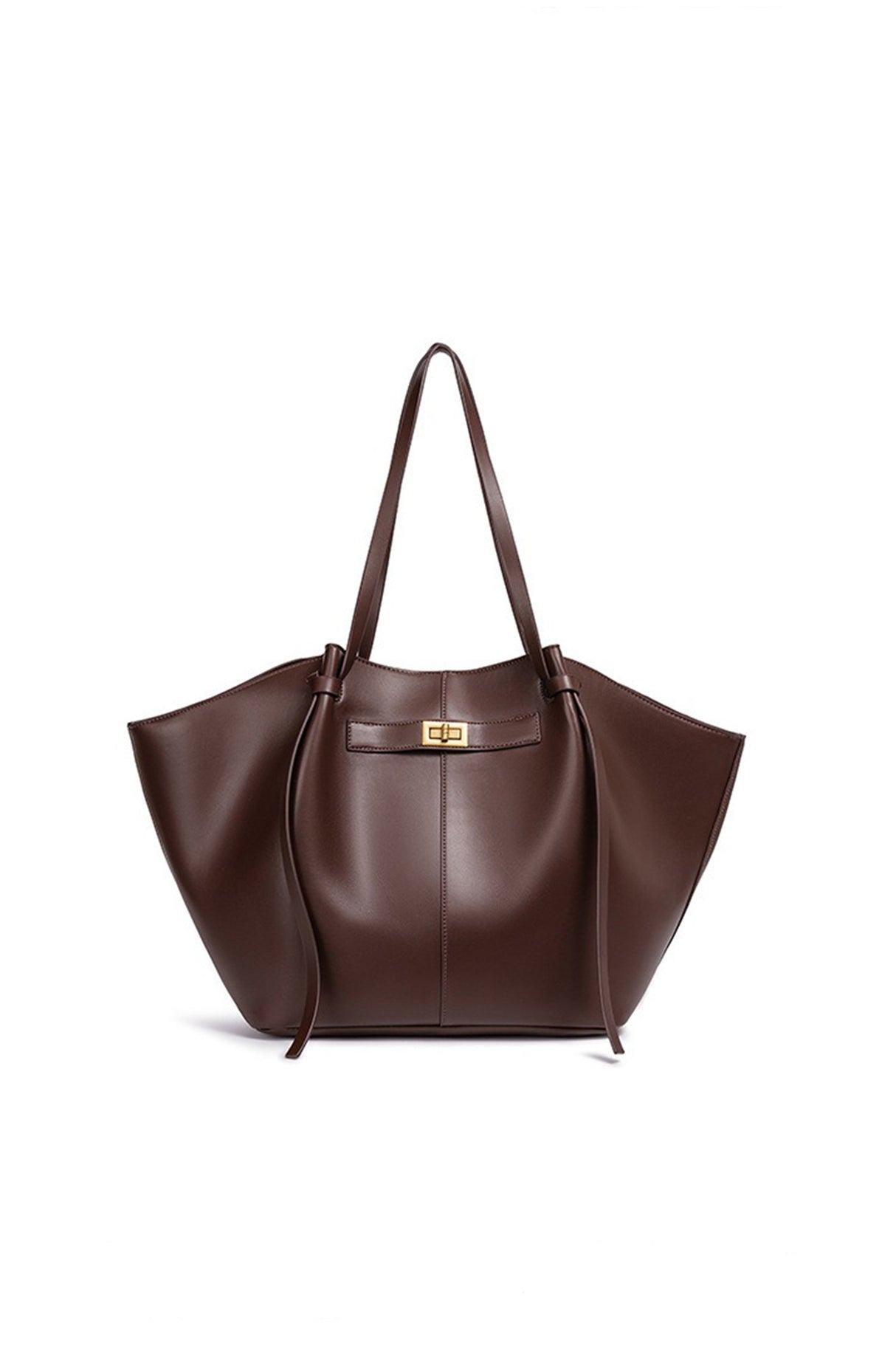 Minimalist Bat-shaped Leather Tote Bag
