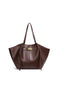Minimalist Bat-shaped Leather Tote Bag