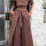 Arolora off-shoulder-crop-top-tie-up-pants-suits