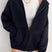 Arolora oversized-solid-zip-up-hoodie