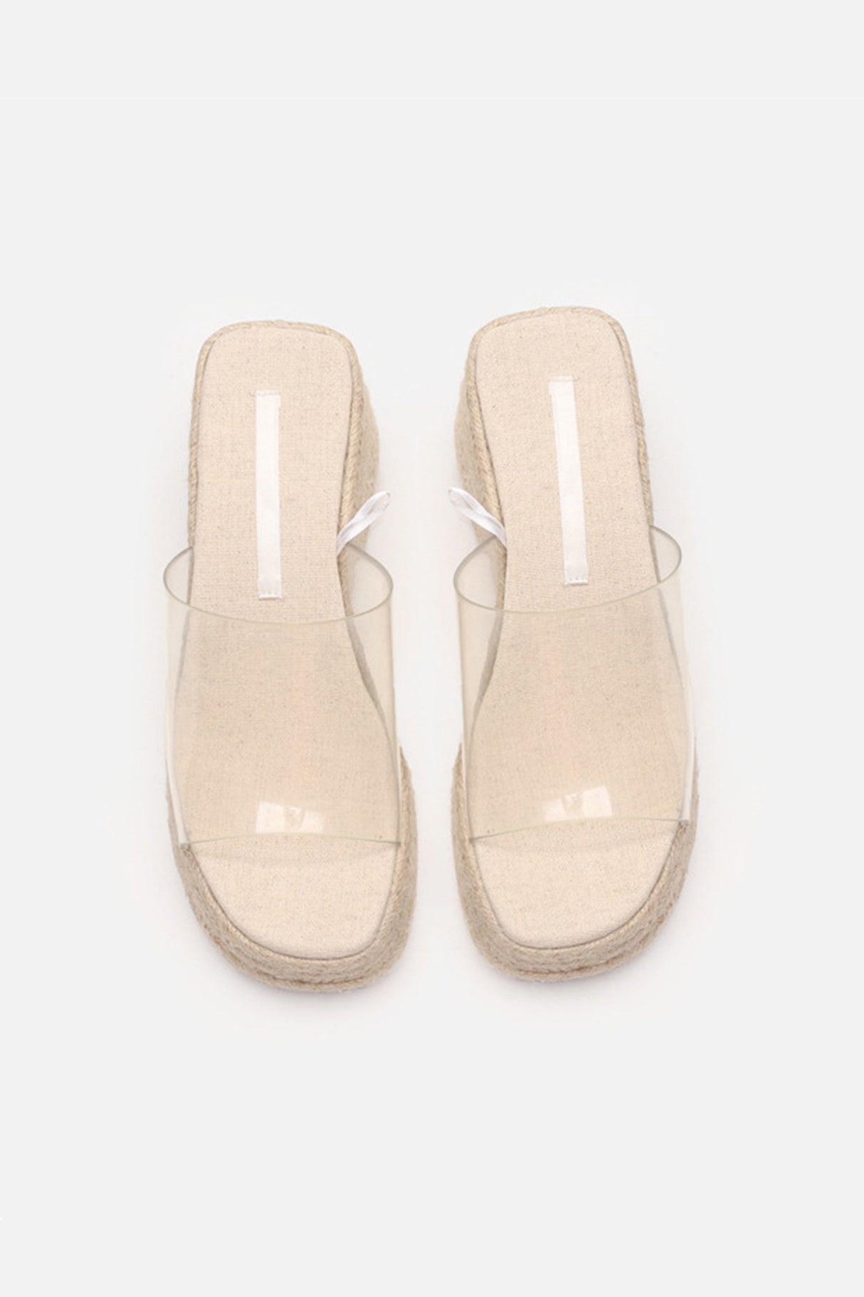 Arolora PVC Espadrille Wedge Thick Sandals