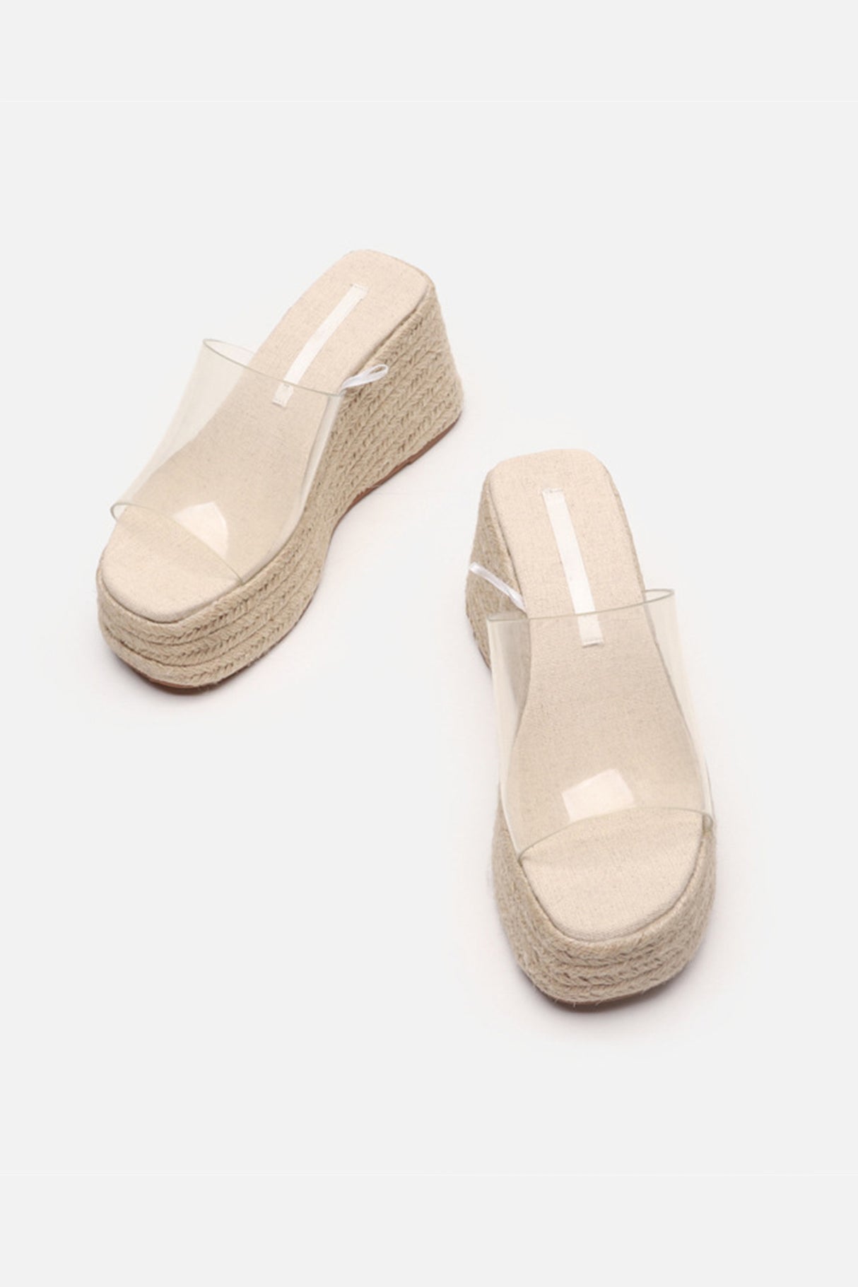 Arolora PVC Espadrille Wedge Thick Sandals