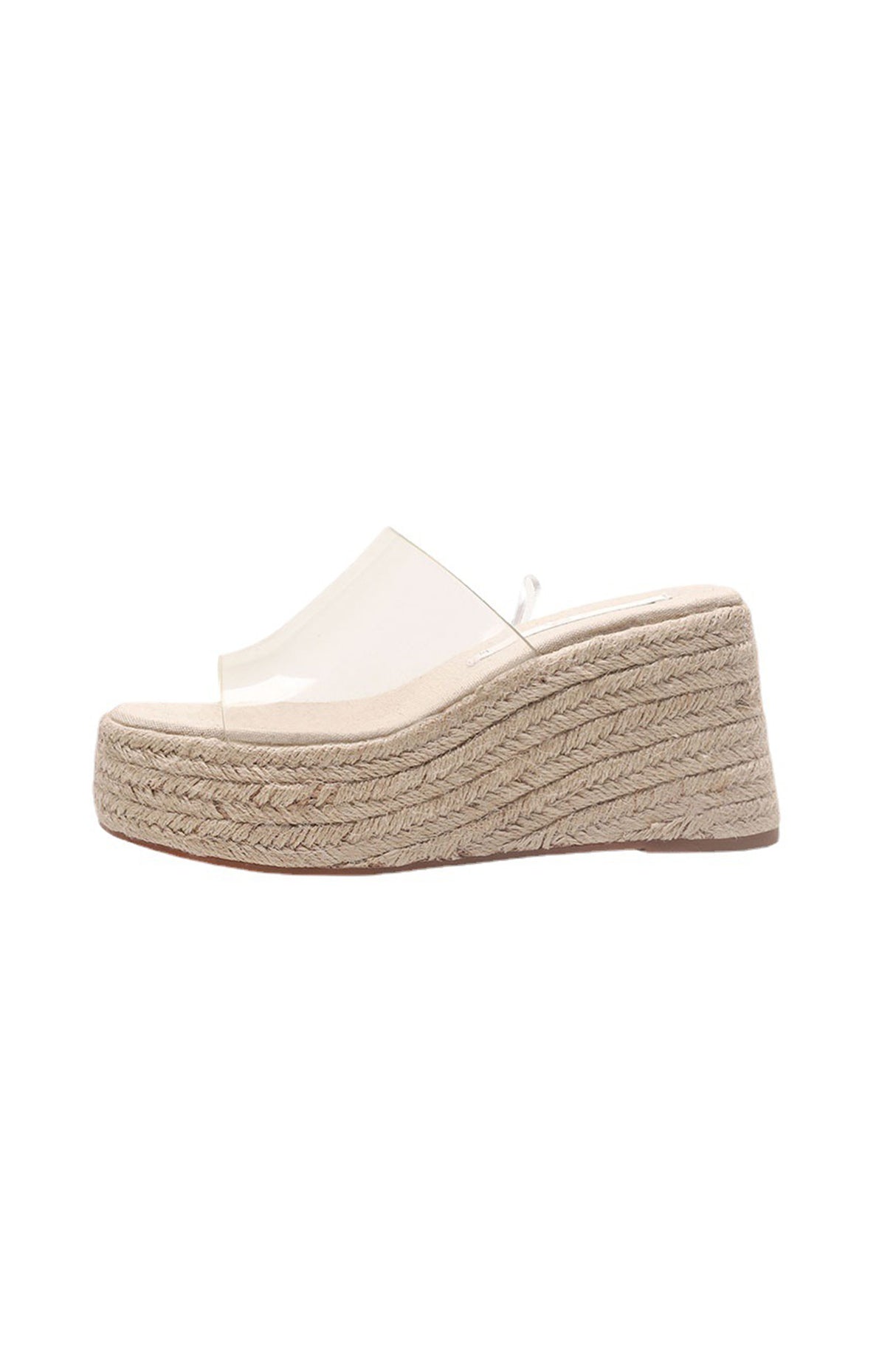 Arolora PVC Espadrille Wedge Thick Sandals