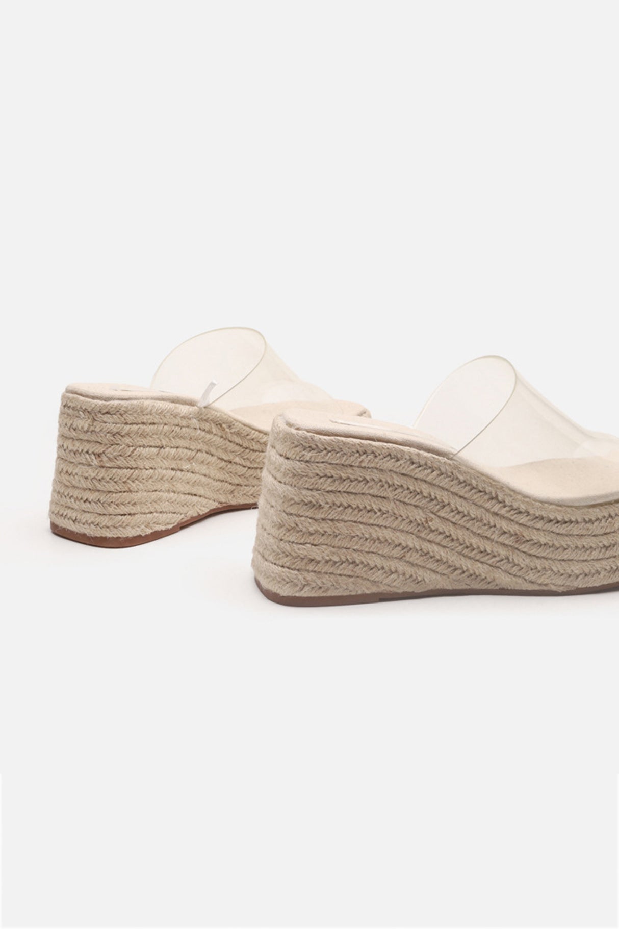 Arolora PVC Espadrille Wedge Thick Sandals
