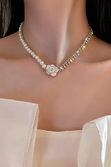 Pearl Camellia Patchwork Necklaces