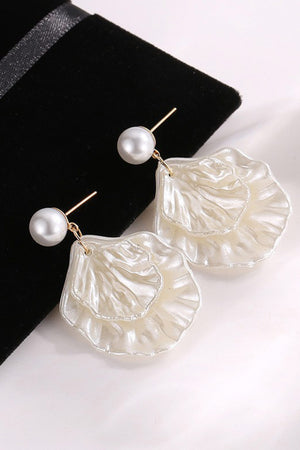 Pearl Resin Shell Earrings