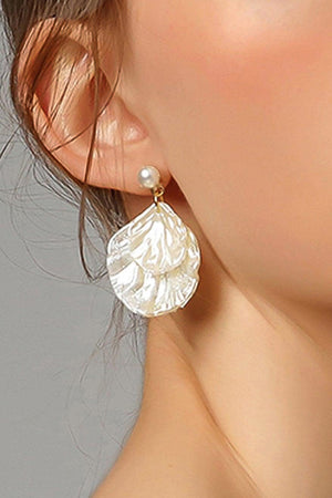Pearl Resin Shell Earrings