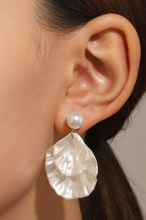 Pearl Resin Shell Earrings