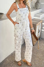 Arolora Pentagram Print High Waist Overalls
