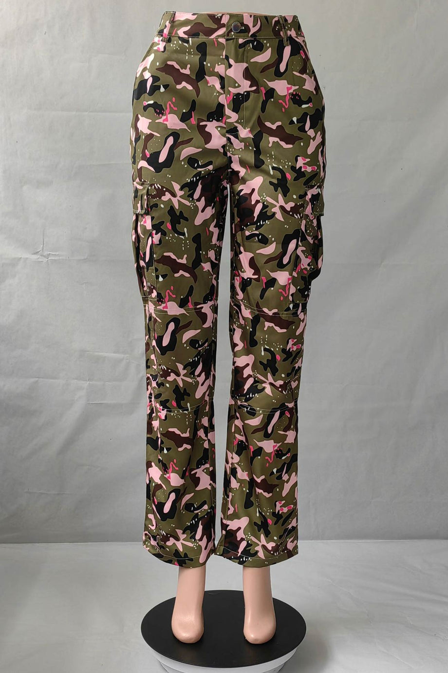 Pink Camouflage High Waist Pants – AROLORA