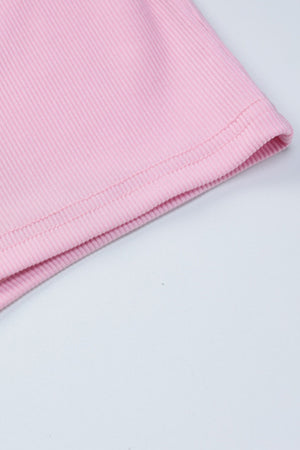 Pink Scoop Neck Crisscross Back Rompers