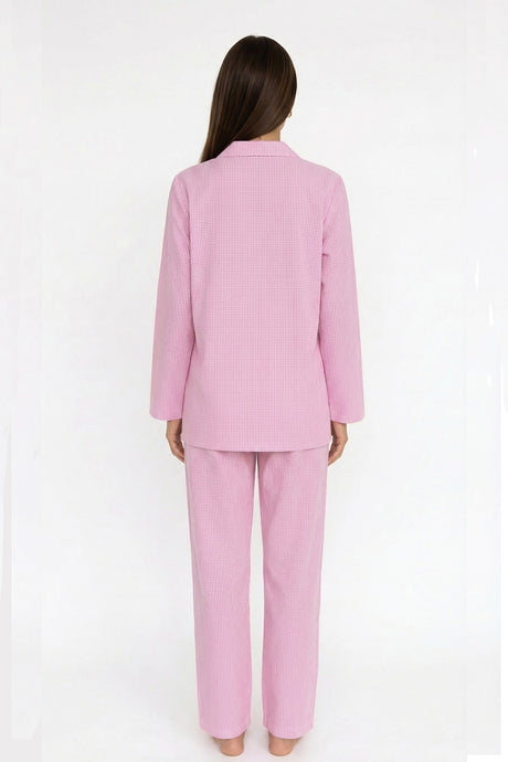 Plaid Blouse Cotton Two-piece Outfit