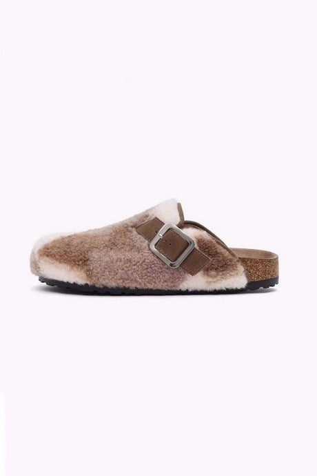 Plaid Plush Slip-on Slippers