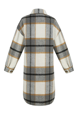 Plaid Single-breasted Shacket