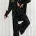 Arolora pleated-blouse-slit-long-pants-set