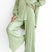 Arolora pleated-blouse-slit-long-pants-set