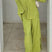 Arolora pleated-blouse-slit-long-pants-set