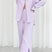 Arolora pleated-blouse-slit-long-pants-set