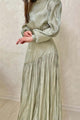Arolora pleated-tie-waist-long-sleeve-maxi-dress