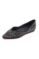 Arolora pointed-rhinestone-flats