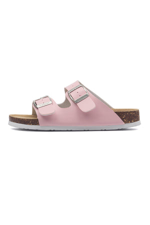 Printed Buckle Flat Sandals