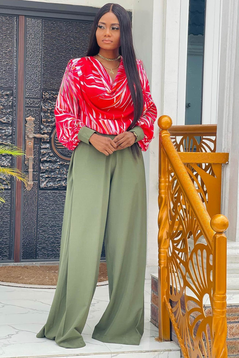 Kente palazzo pants african prints pants for women african palazzo pant -  Afrikrea